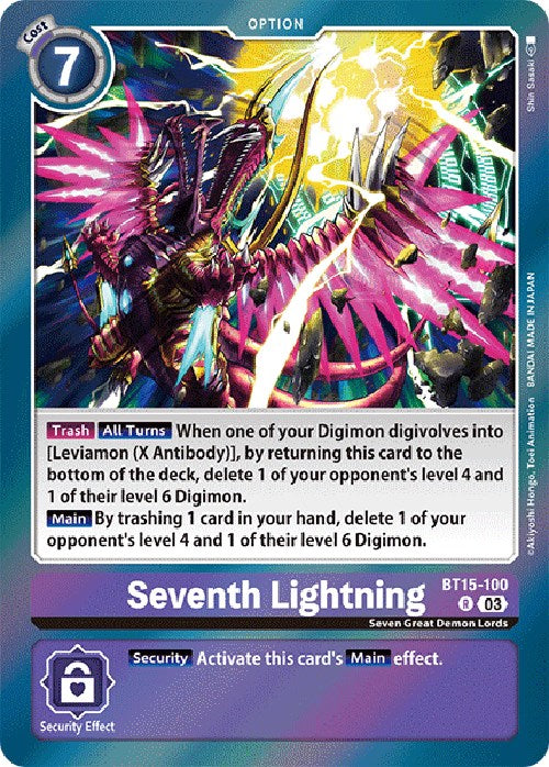 Seventh Lightning [BT15-100] [Exceed Apocalypse] | The Gaming-Verse