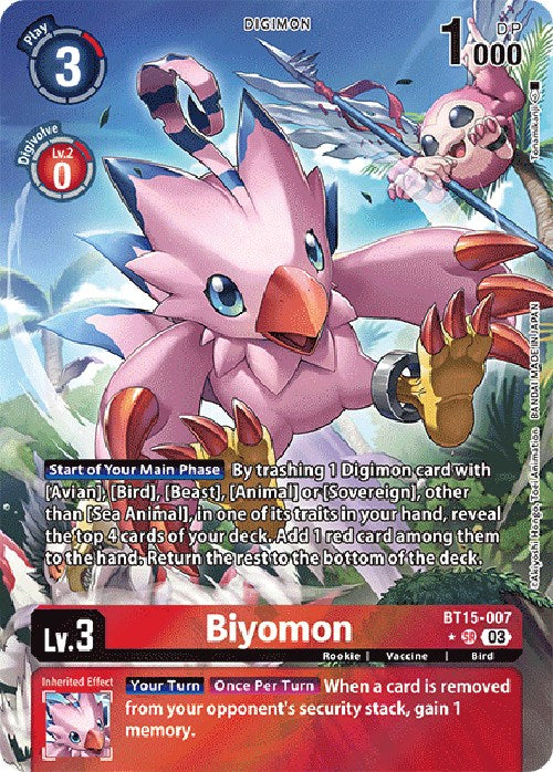 Biyomon [BT15-007] (Alternate Art) [Exceed Apocalypse] | The Gaming-Verse