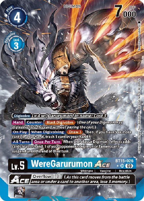 WereGarurumon Ace [BT15-026] (Alternate Art) [Exceed Apocalypse] | The Gaming-Verse