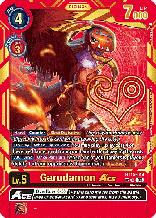 Garudamon Ace (Special Rare) [BT15-014] [Exceed Apocalypse] | The Gaming-Verse