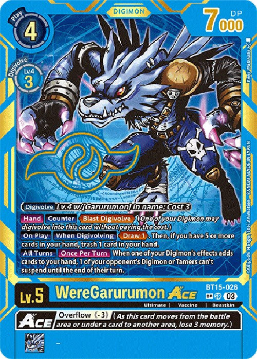 WereGarurumon Ace (Special Rare) [BT15-026] [Exceed Apocalypse] | The Gaming-Verse