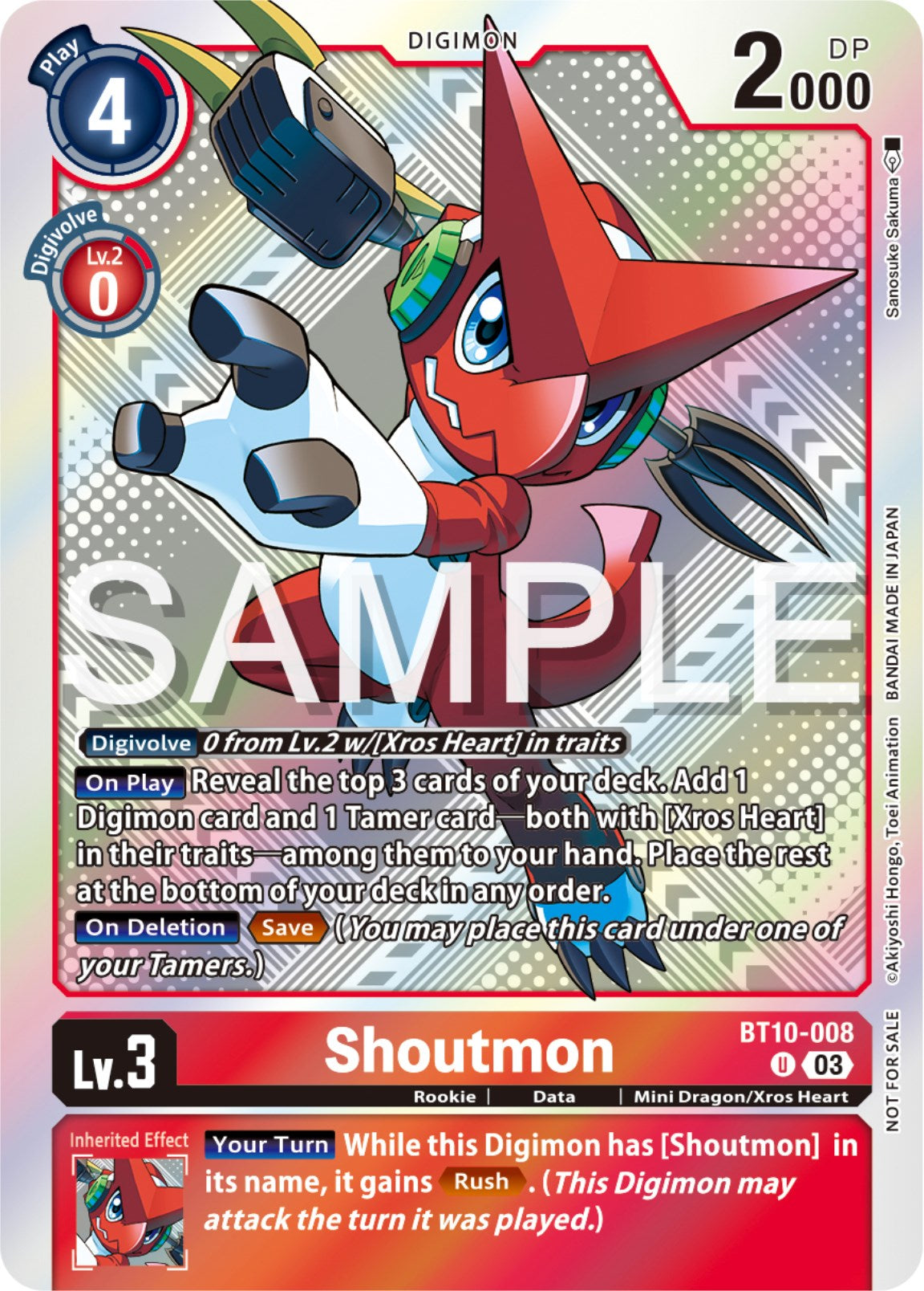 Shoutmon [BT10-008] (Exceed Apocalypse Pre-Release Winner) [Exceed Apocalypse Pre-Release Cards] | The Gaming-Verse