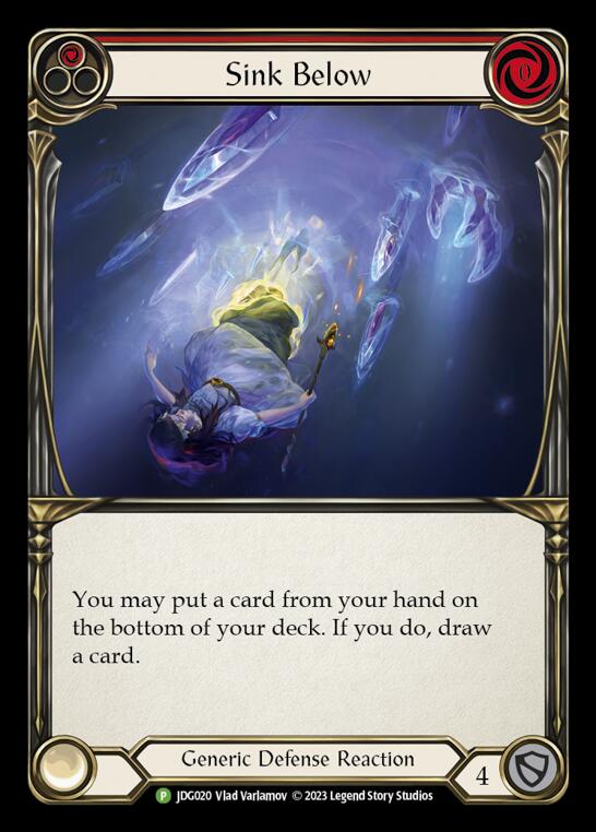 Sink Below (Red) [JDG020] (Promo)  Cold Foil | The Gaming-Verse