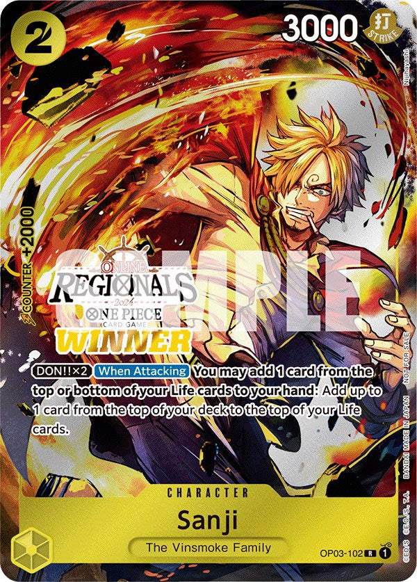 Sanji (Online Regional 2024) [Winner] [One Piece Promotion Cards] | The Gaming-Verse