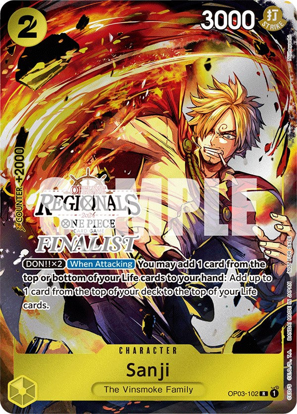 Sanji (Offline Regional 2024) [Finalist] [One Piece Promotion Cards] | The Gaming-Verse