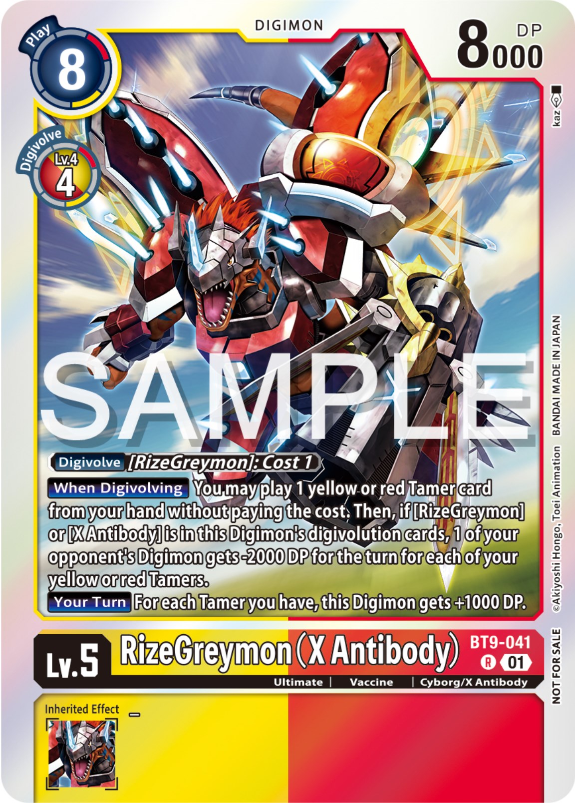 RizeGreymon (X Antibody) [BT9-041] (Event Pack 6) [X Record Promos] | The Gaming-Verse