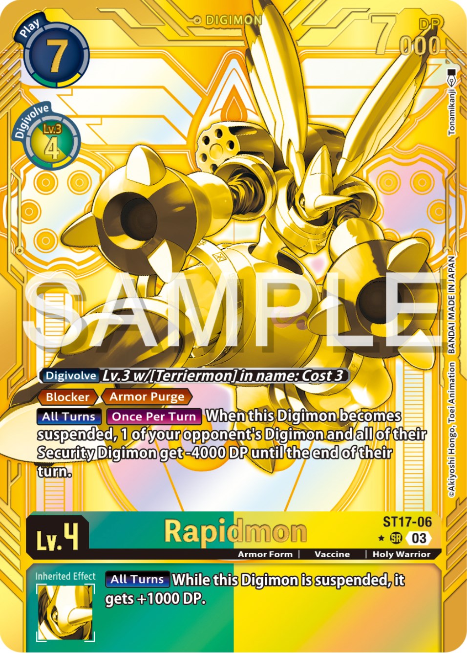 Rapidmon [ST17-06] (Gold) [Starter Deck: Double Typhoon Advanced Deck Set] | The Gaming-Verse