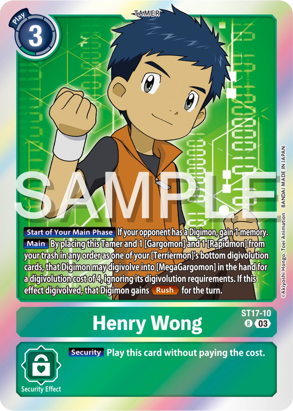 Henry Wong [ST17-10] [Starter Deck: Double Typhoon Advanced Deck Set] | The Gaming-Verse