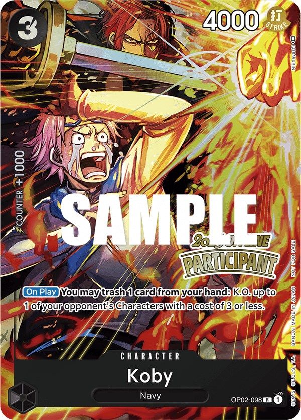 Koby (Offline Regional 2023) [Participant] [One Piece Promotion Cards] | The Gaming-Verse