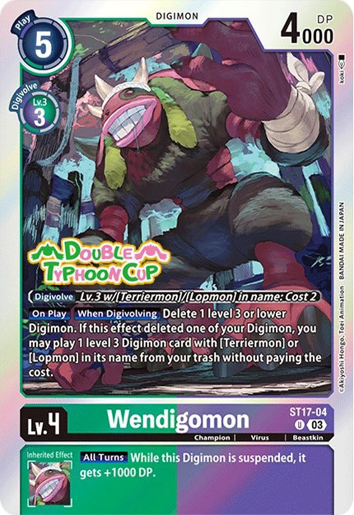 Wendigomon [ST17-04] [Starter Deck: Double Typhoon Advanced Deck Set Pre-Release Cards] | The Gaming-Verse