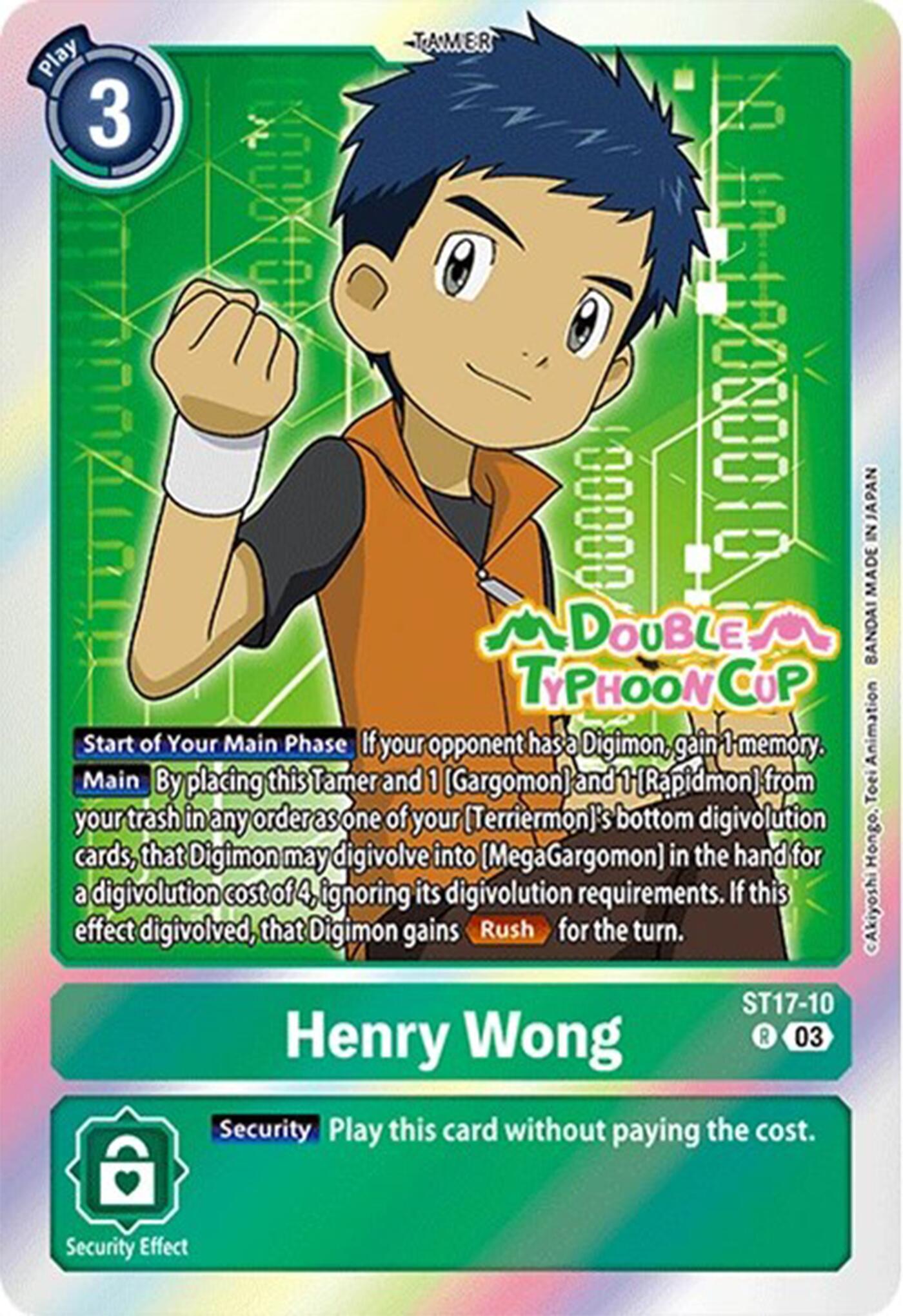 Henry Wong [ST17-10] [Starter Deck: Double Typhoon Advanced Deck Set Pre-Release Cards] | The Gaming-Verse