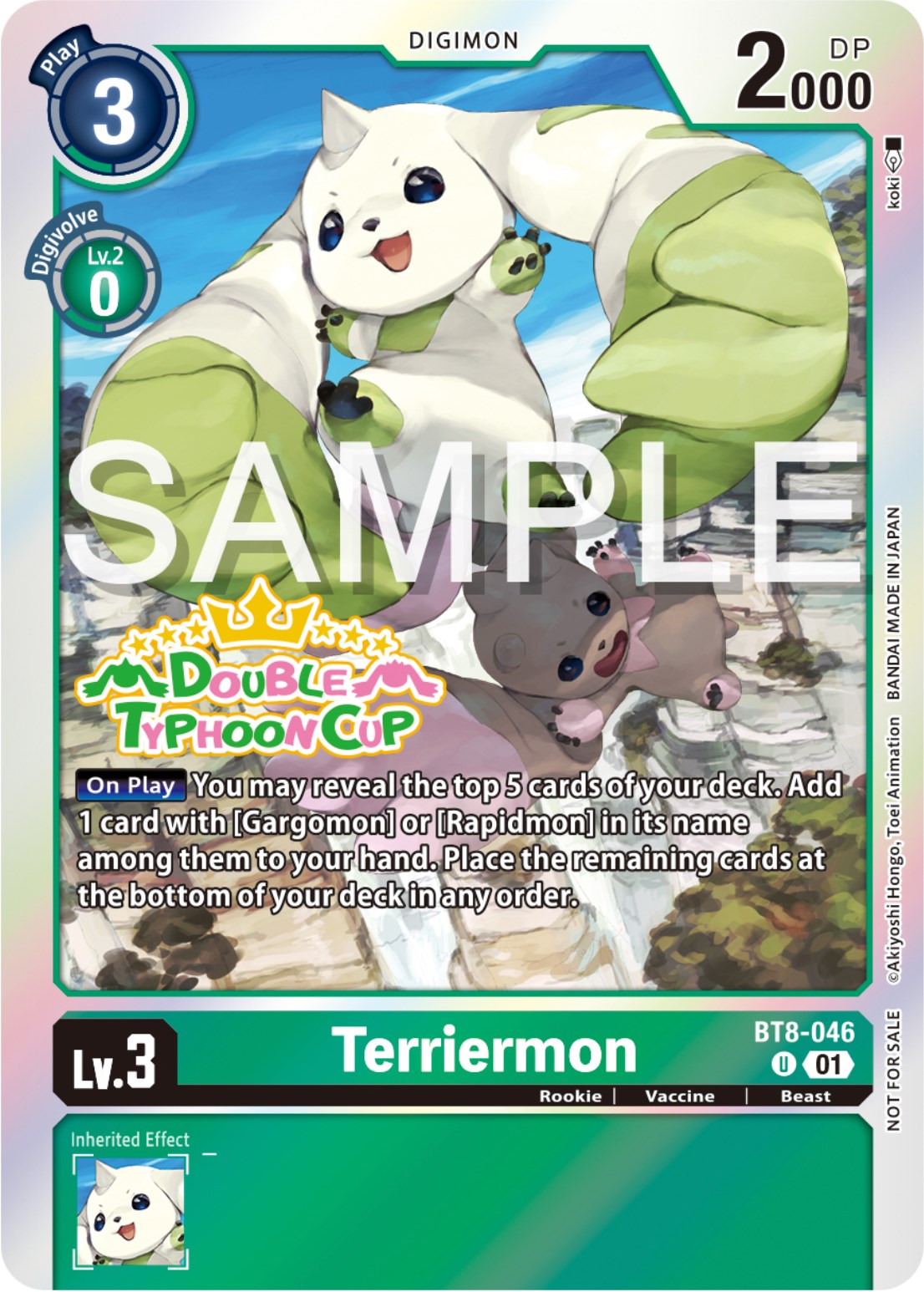 Terriermon [BT8-046] (Double Typhoon Cup Winner) [New Awakening] | The Gaming-Verse