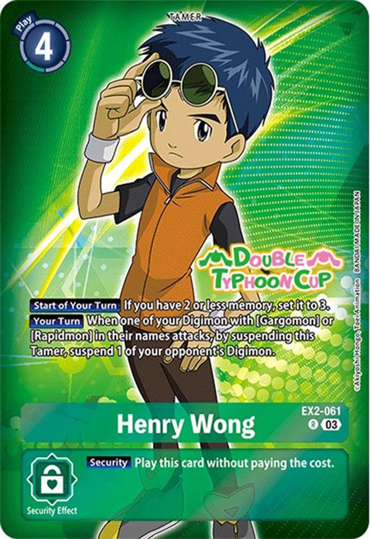 Henry Wong [EX2-061] (Reprint) [Starter Deck: Double Typhoon Advanced Deck Set Pre-Release Cards] | The Gaming-Verse