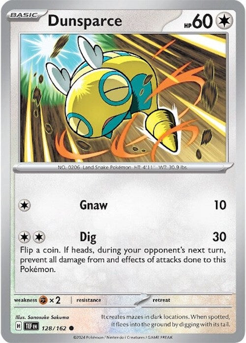 Dunsparce (128/162) [Scarlet & Violet: Temporal Forces] | The Gaming-Verse