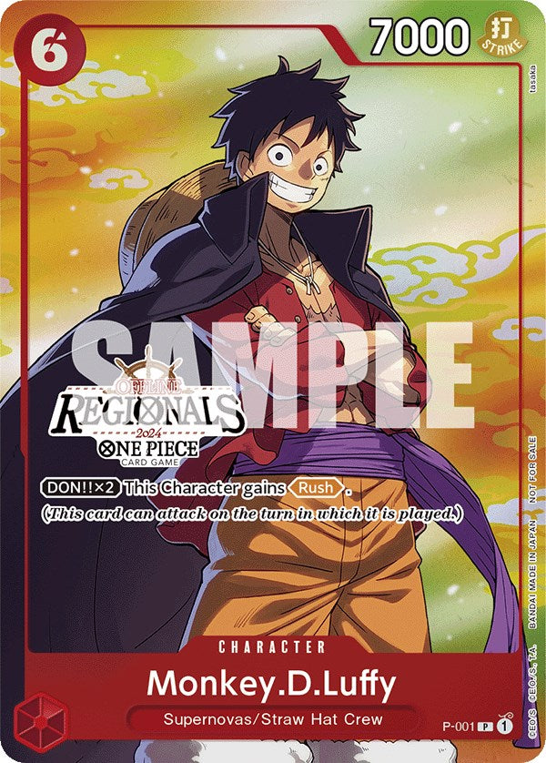 Monkey.D.Luffy (Offline Regional 2024 Vol. 2) [Participant] [One Piece Promotion Cards] | The Gaming-Verse