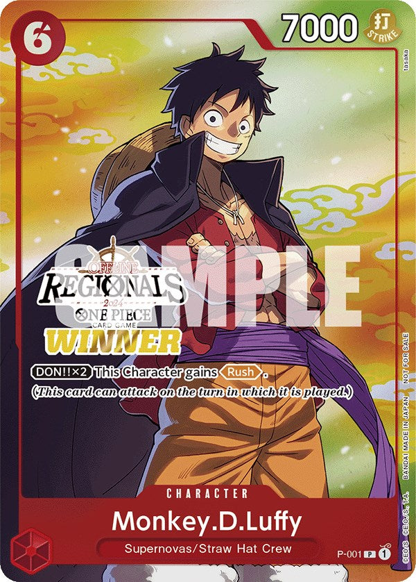 Monkey.D.Luffy (Offline Regional 2024 Vol. 2) [Winner] [One Piece Promotion Cards] | The Gaming-Verse