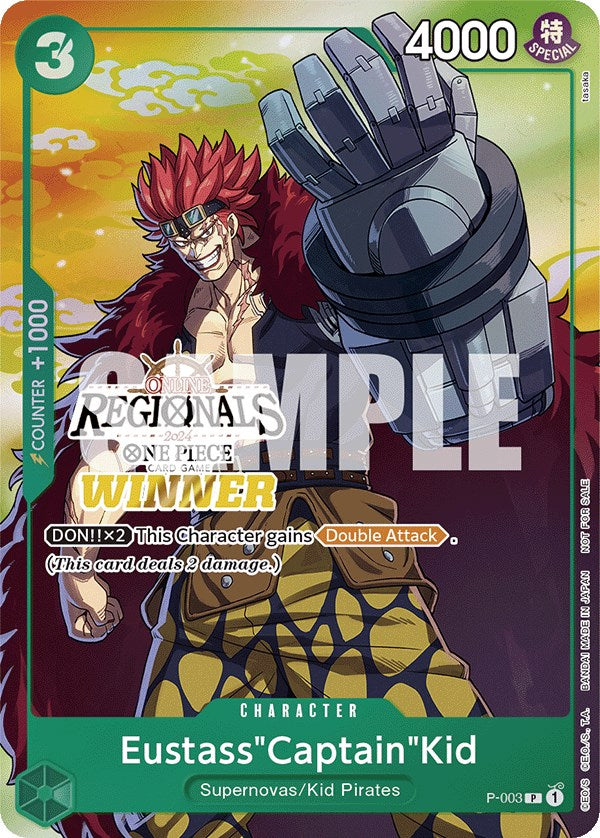 Eustass"Captain"Kid (Online Regional 2024 Vol. 2) [Winner] [One Piece Promotion Cards] | The Gaming-Verse