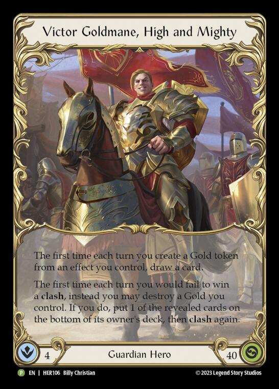 Victor Goldmane, High and Mighty [HER106] (Promo)  Rainbow Foil | The Gaming-Verse