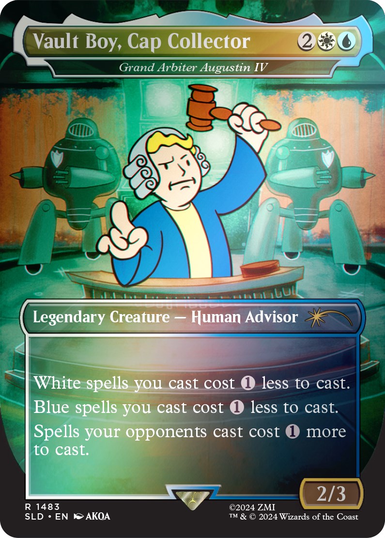 Vault Boy, Cap Collector - Grand Arbiter Augustin IV (Rainbow Foil) [Secret Lair Drop Series] | The Gaming-Verse