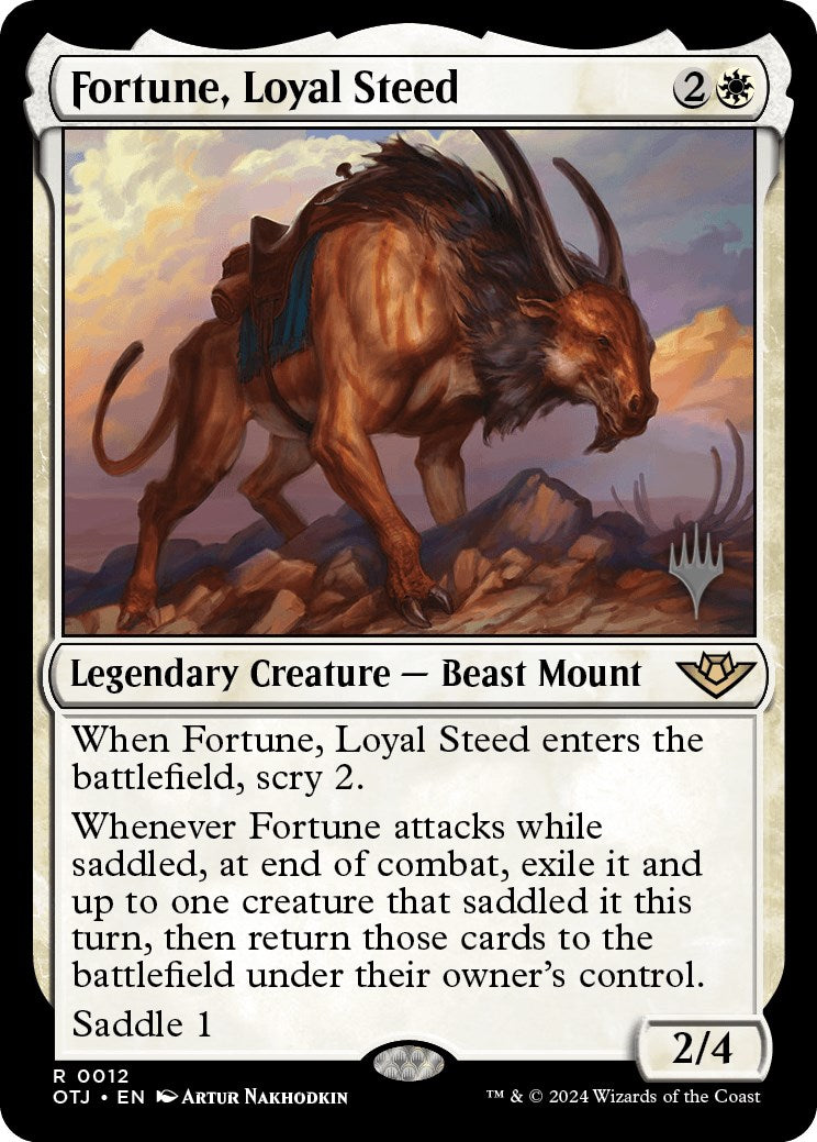 Fortune, Loyal Steed (Promo Pack) [Outlaws of Thunder Junction Promos] | The Gaming-Verse