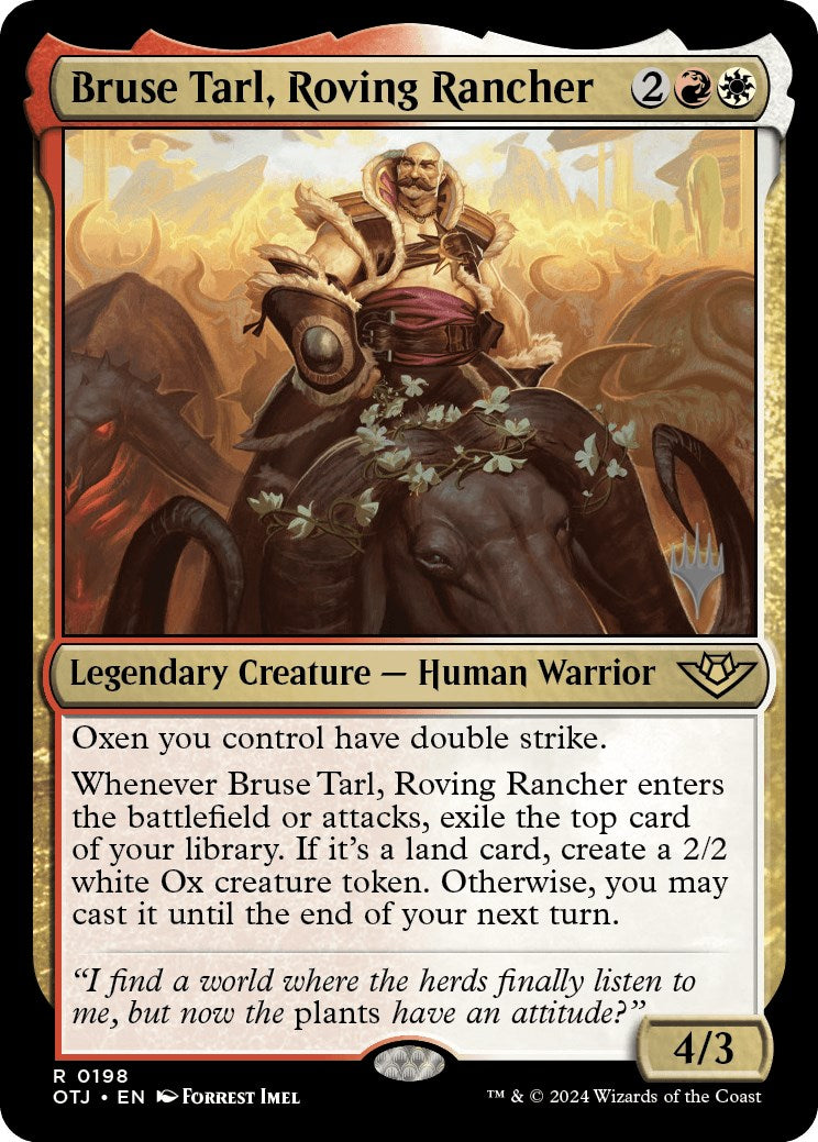 Bruse Tarl, Roving Rancher (Promo Pack) [Outlaws of Thunder Junction Promos] | The Gaming-Verse