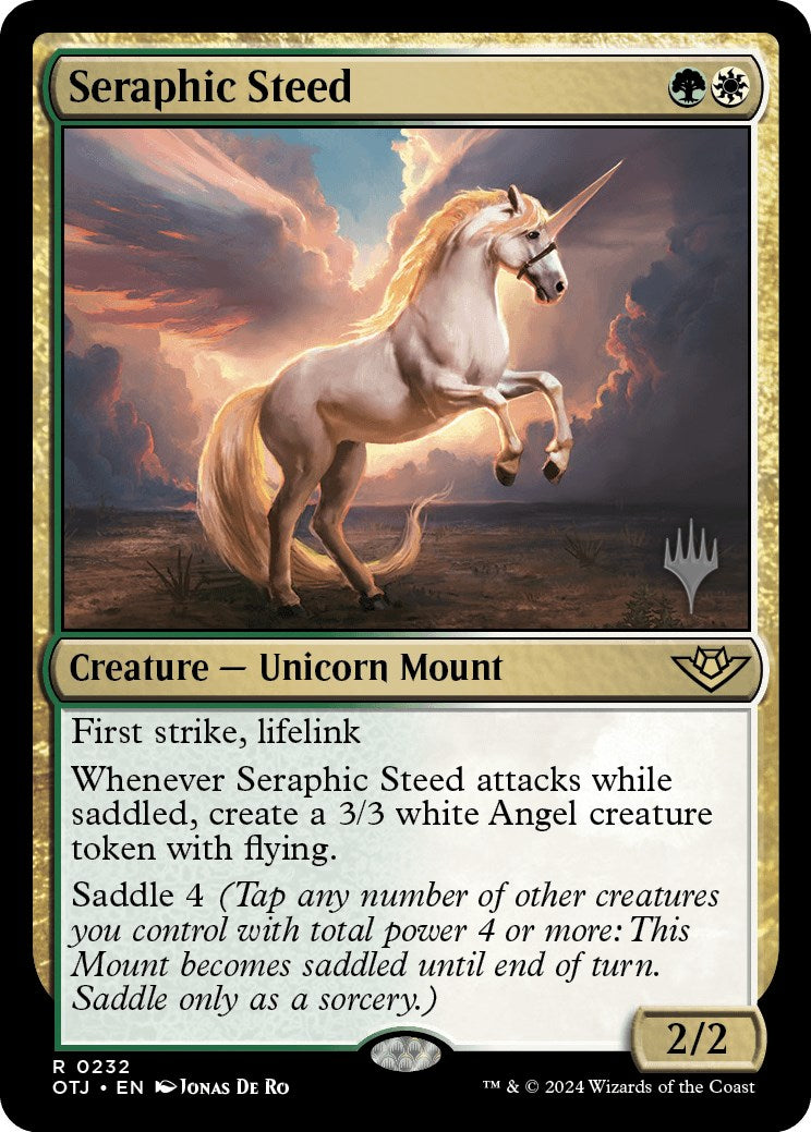 Seraphic Steed (Promo Pack) [Outlaws of Thunder Junction Promos] | The Gaming-Verse