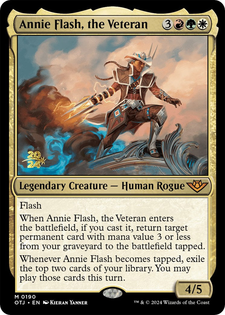 Annie Flash, the Veteran [Outlaws of Thunder Junction Prerelease Promos] | The Gaming-Verse