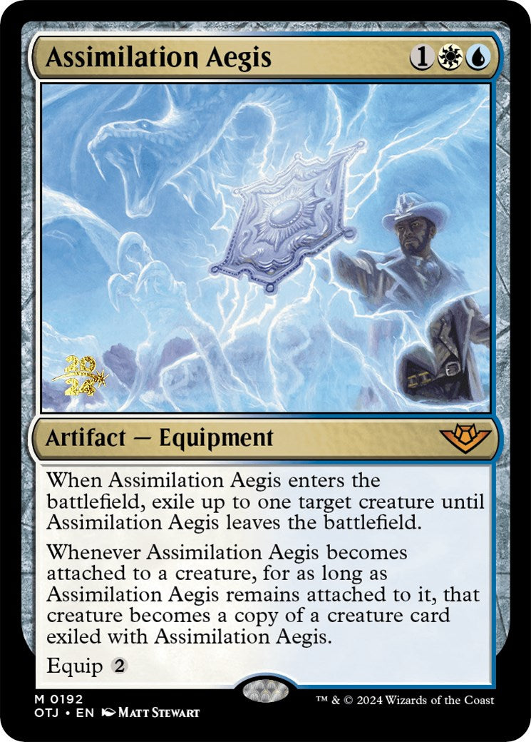 Assimilation Aegis [Outlaws of Thunder Junction Prerelease Promos] | The Gaming-Verse