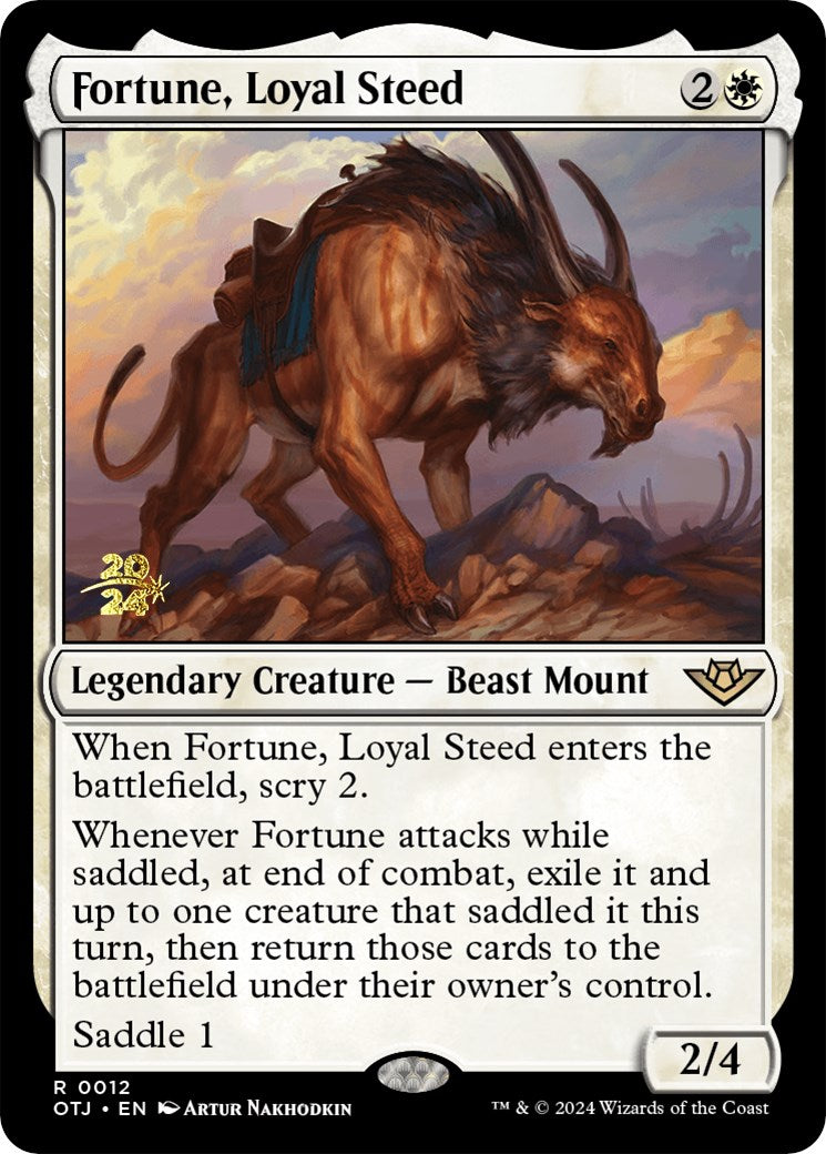 Fortune, Loyal Steed [Outlaws of Thunder Junction Prerelease Promos] | The Gaming-Verse