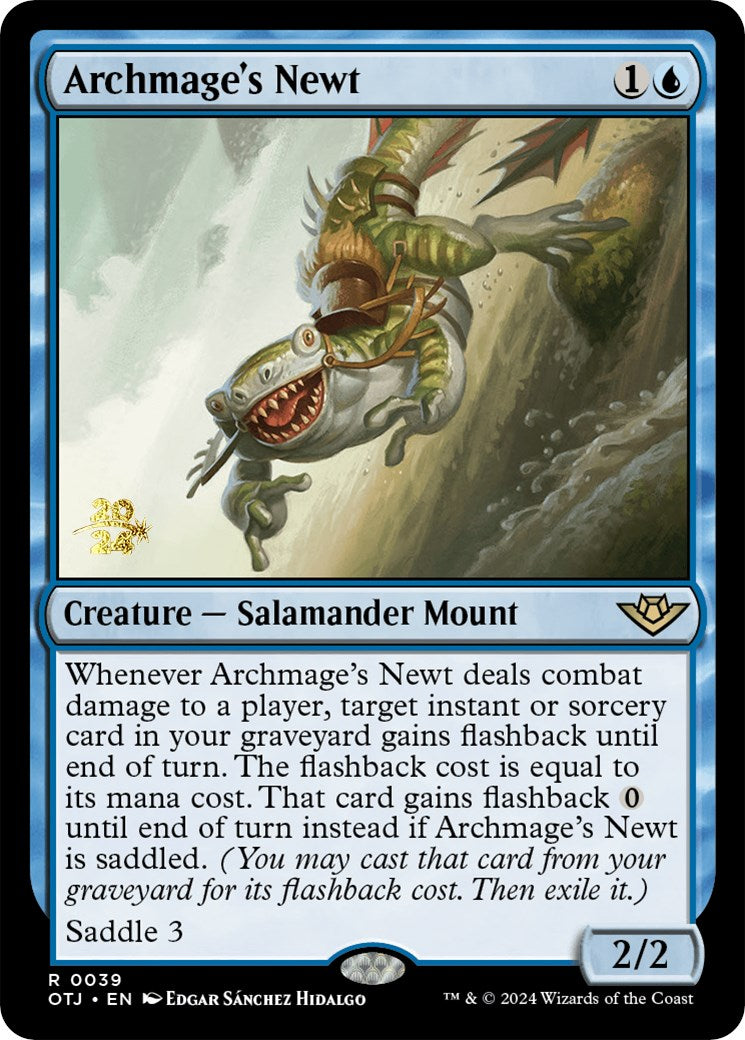 Archmage's Newt [Outlaws of Thunder Junction Prerelease Promos] | The Gaming-Verse