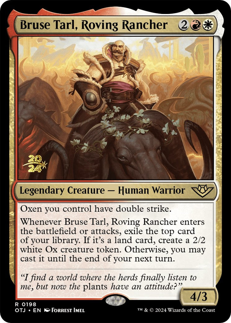 Bruse Tarl, Roving Rancher [Outlaws of Thunder Junction Prerelease Promos] | The Gaming-Verse