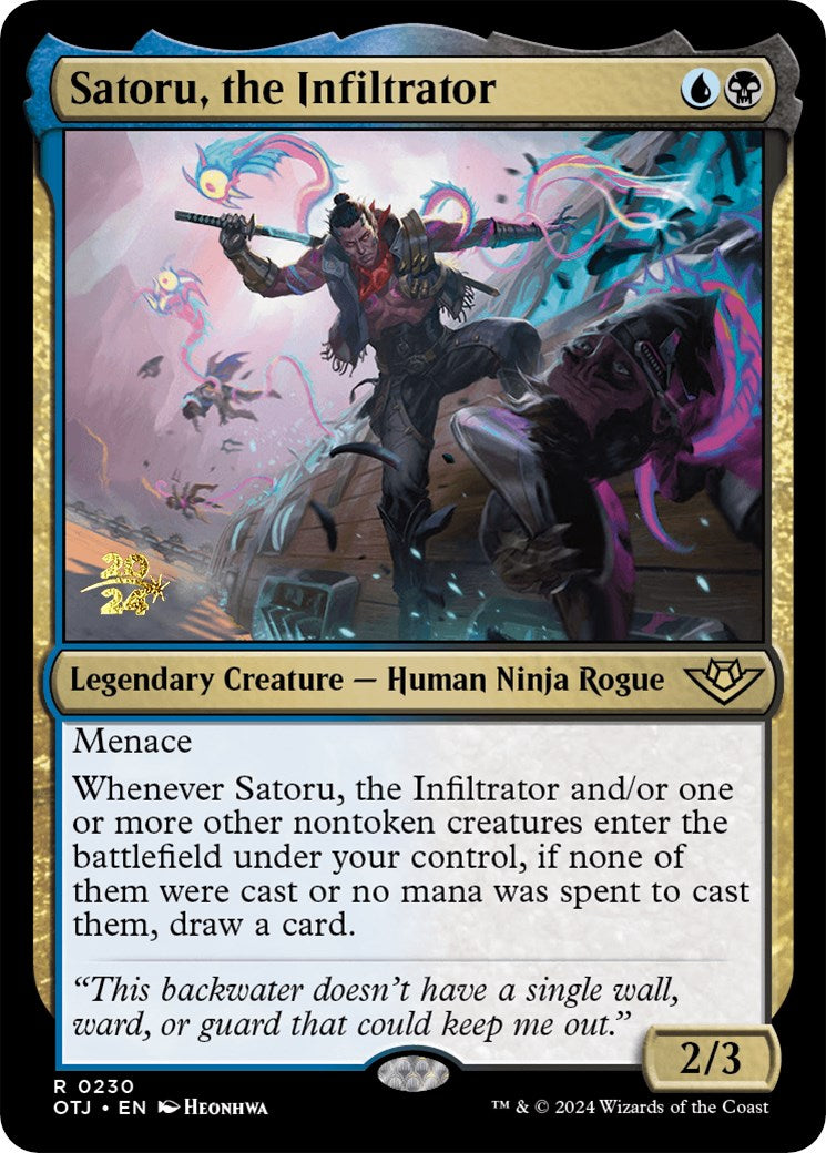 Satoru, the Infiltrator [Outlaws of Thunder Junction Prerelease Promos] | The Gaming-Verse