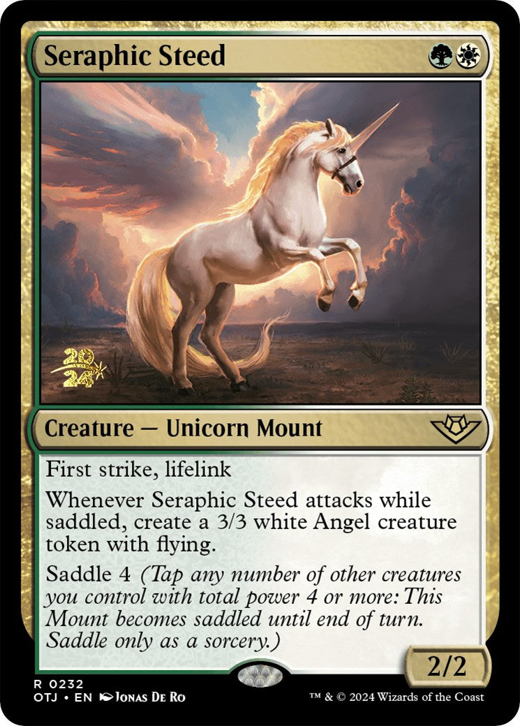 Seraphic Steed [Outlaws of Thunder Junction Prerelease Promos] | The Gaming-Verse