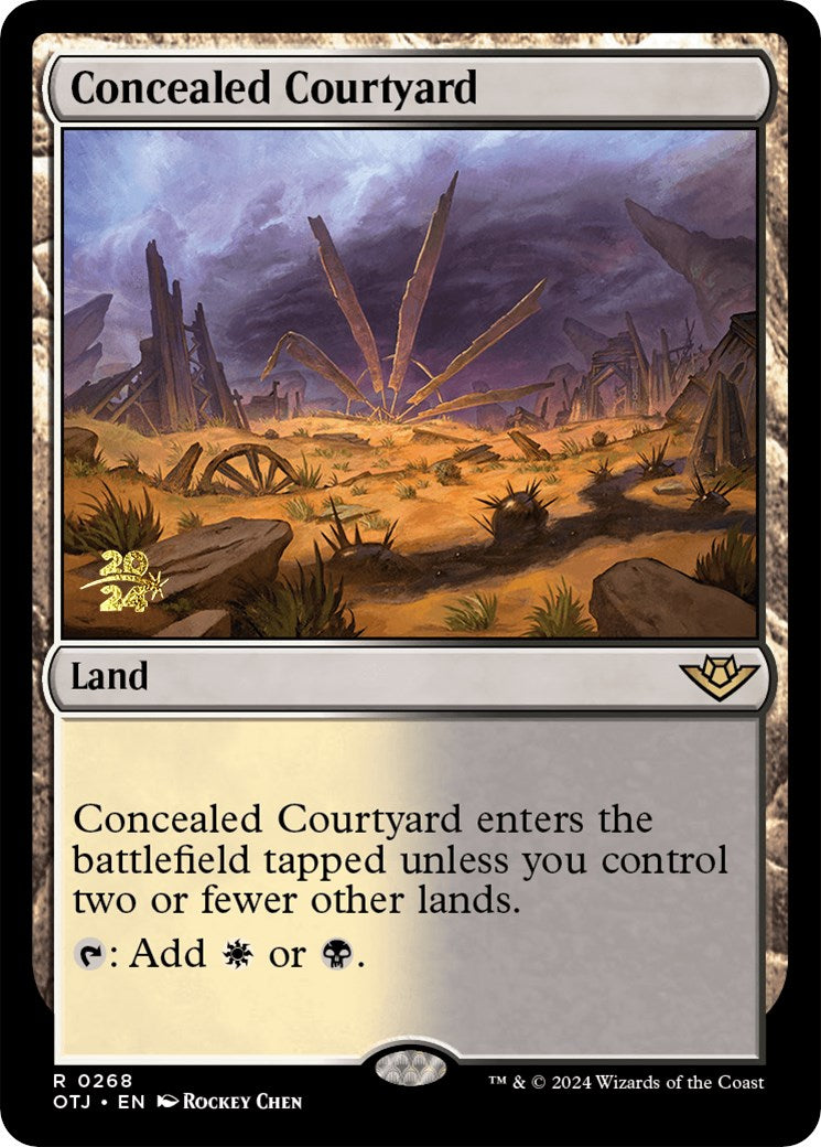 Concealed Courtyard (OTJ) [Outlaws of Thunder Junction Prerelease Promos] | The Gaming-Verse