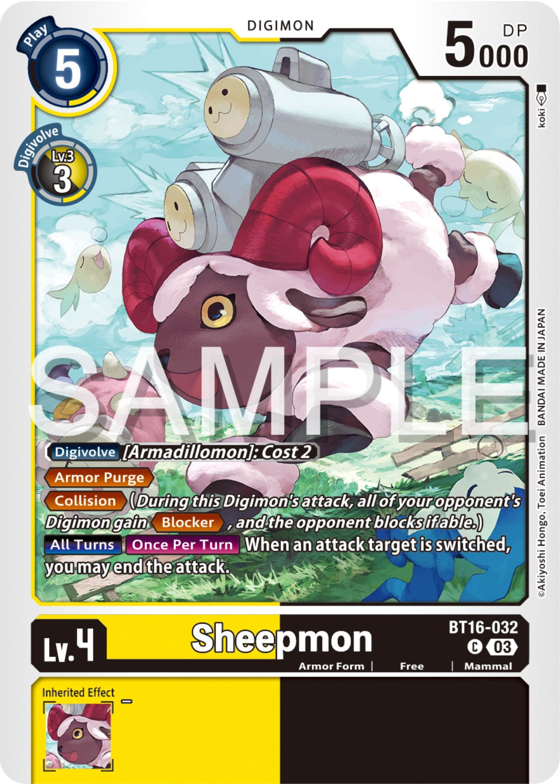 Sheepmon [BT16-032] [Beginning Observer] | The Gaming-Verse