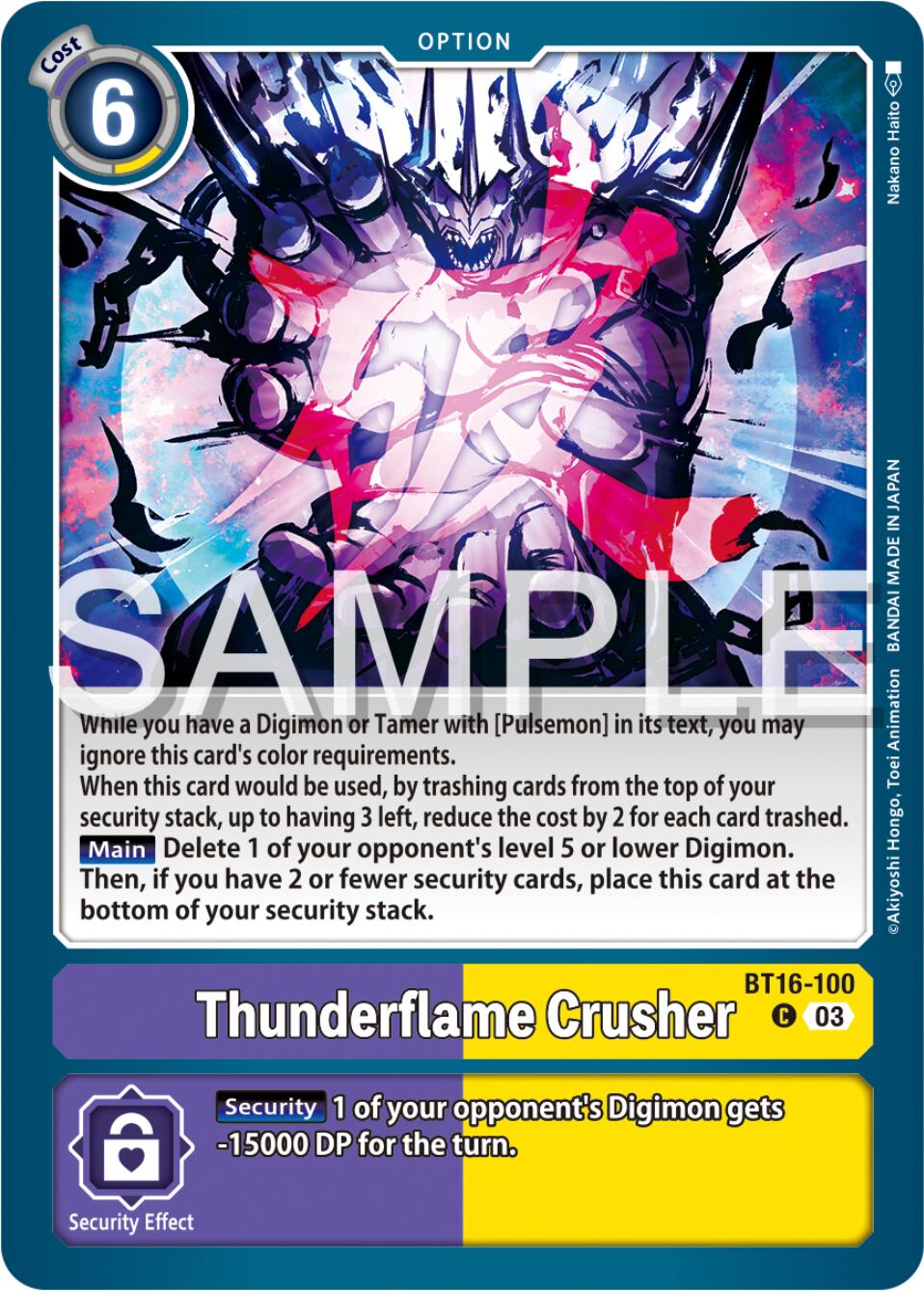 Thunderflame Crusher [BT16-100] [Beginning Observer] | The Gaming-Verse