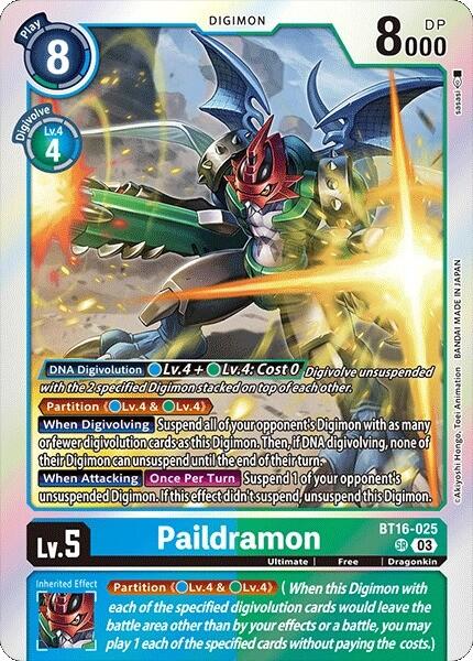 Paildramon [BT16-025] [Beginning Observer] | The Gaming-Verse