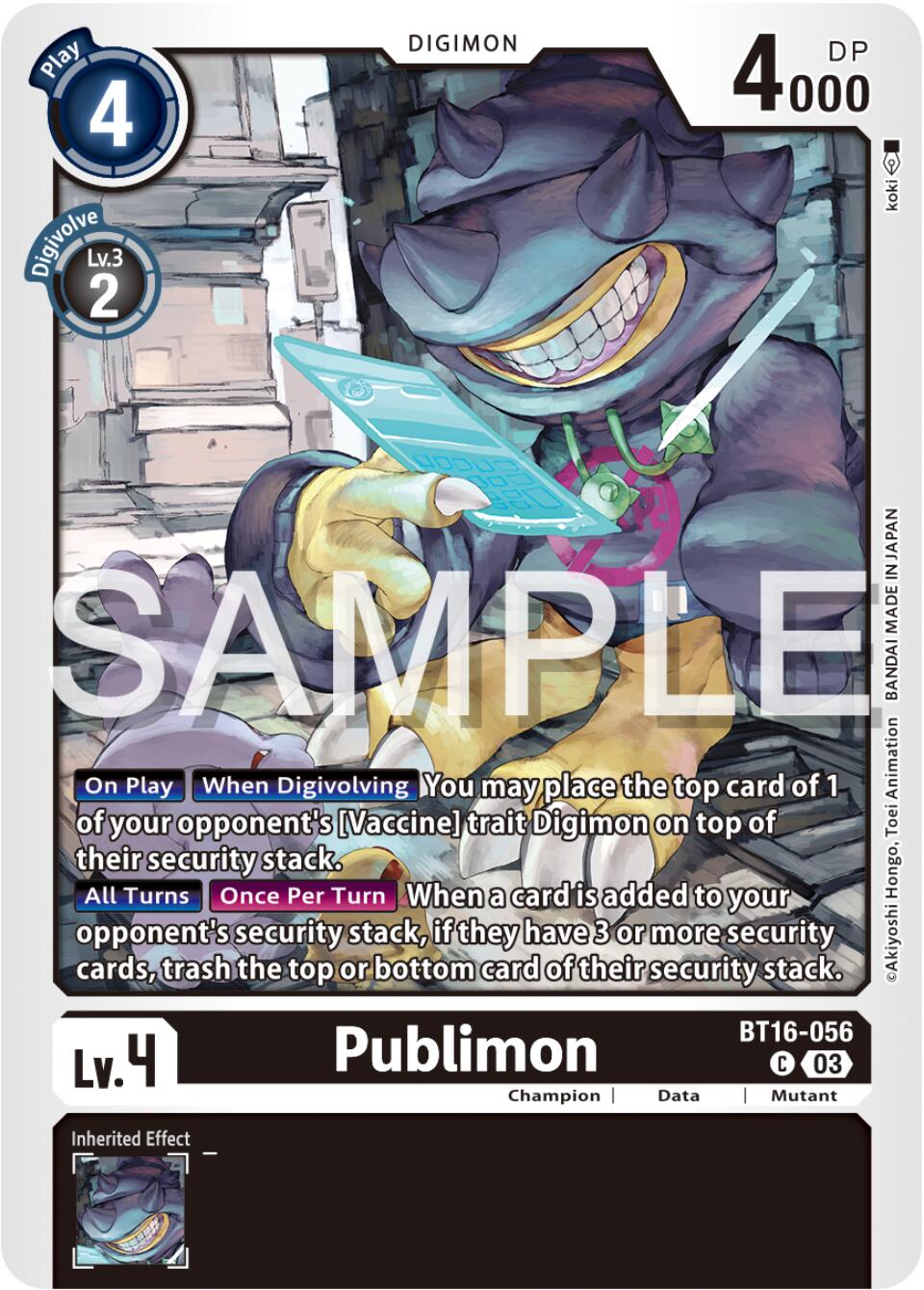 Publimon [BT16-056] [Beginning Observer] | The Gaming-Verse