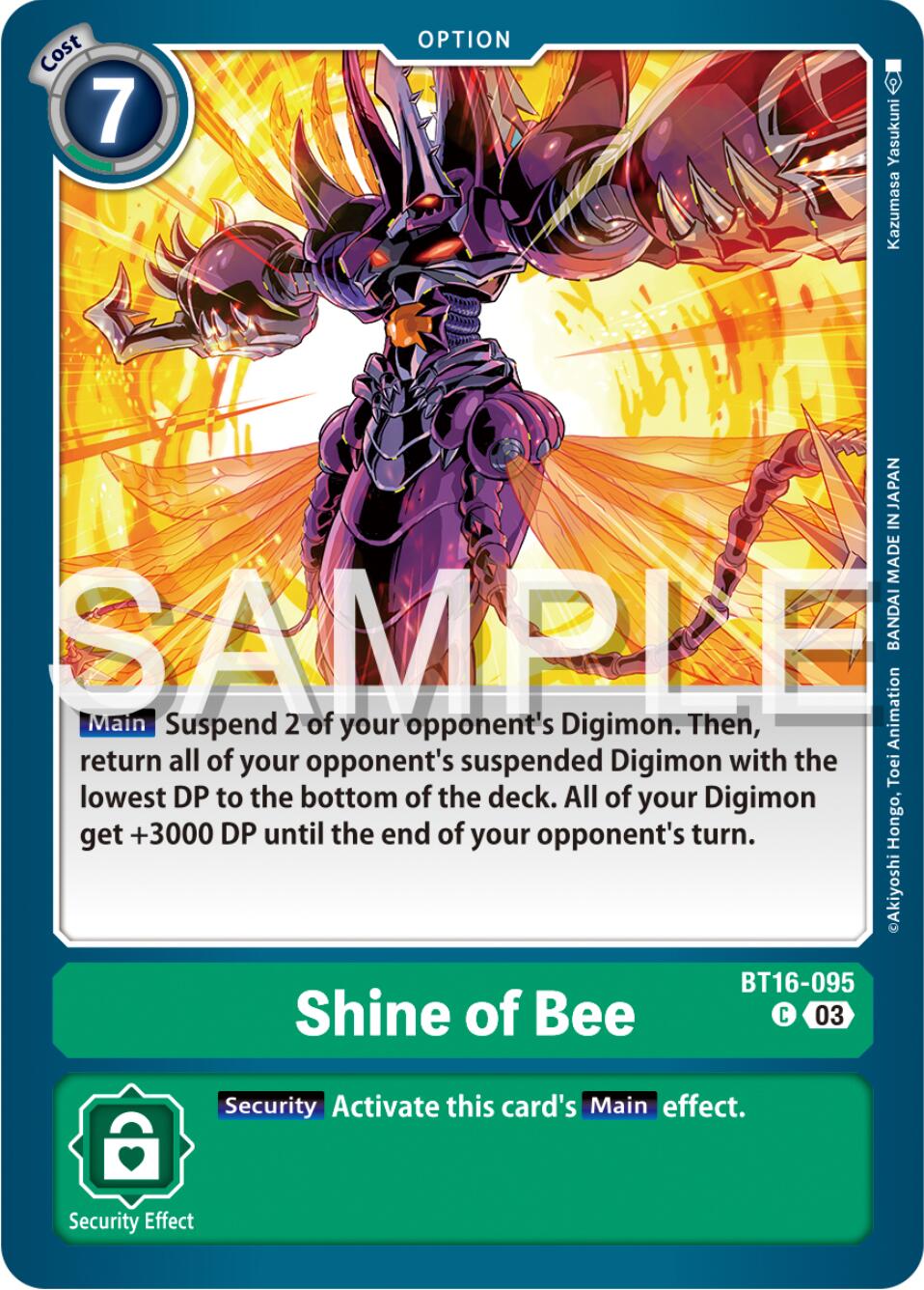 Shine of Bee [BT16-095] [Beginning Observer] | The Gaming-Verse