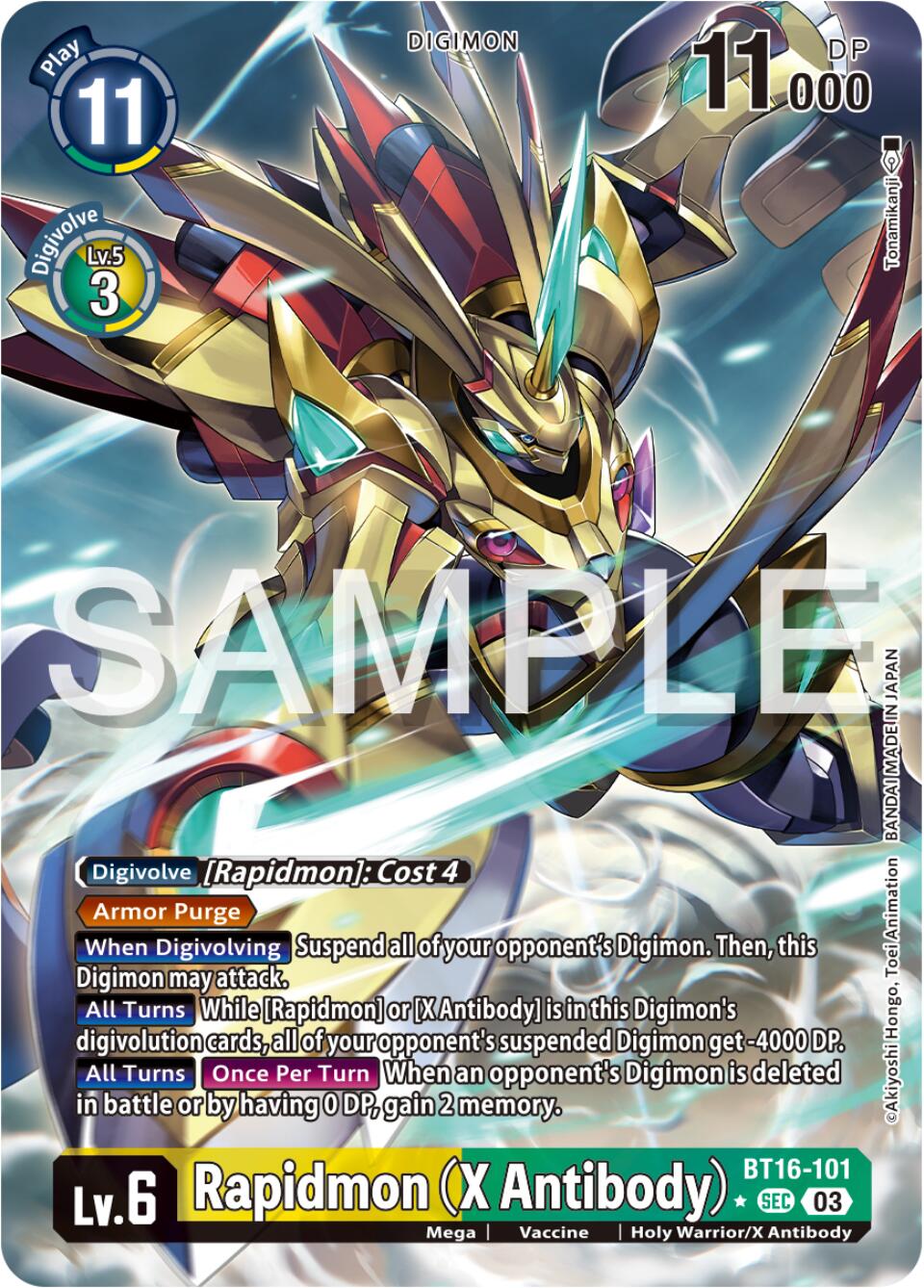 Rapidmon (X Antibody) [BT16-101] (Alternate Art) [Beginning Observer] | The Gaming-Verse