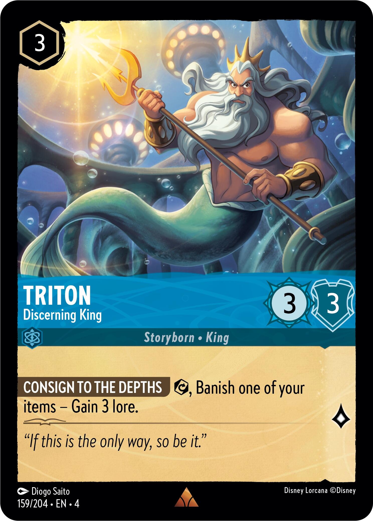 Triton - Discerning King (159/204) [Ursula's Return] | The Gaming-Verse