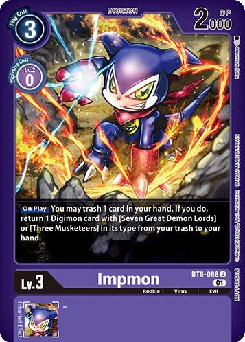 Impmon [BT6-068] (April 2023 Beelzemon Special) [Starter Deck: Beelzemon Advanced Deck Set Pre-Release Cards] | The Gaming-Verse