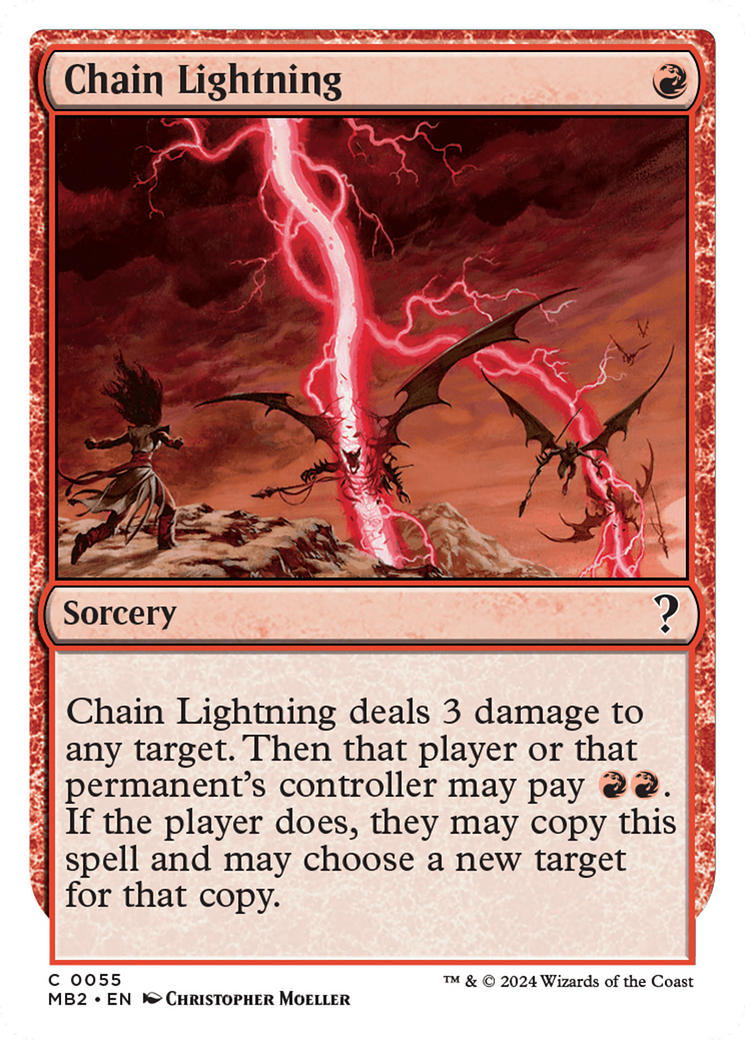 Chain Lightning (White Border) [Mystery Booster 2] | The Gaming-Verse