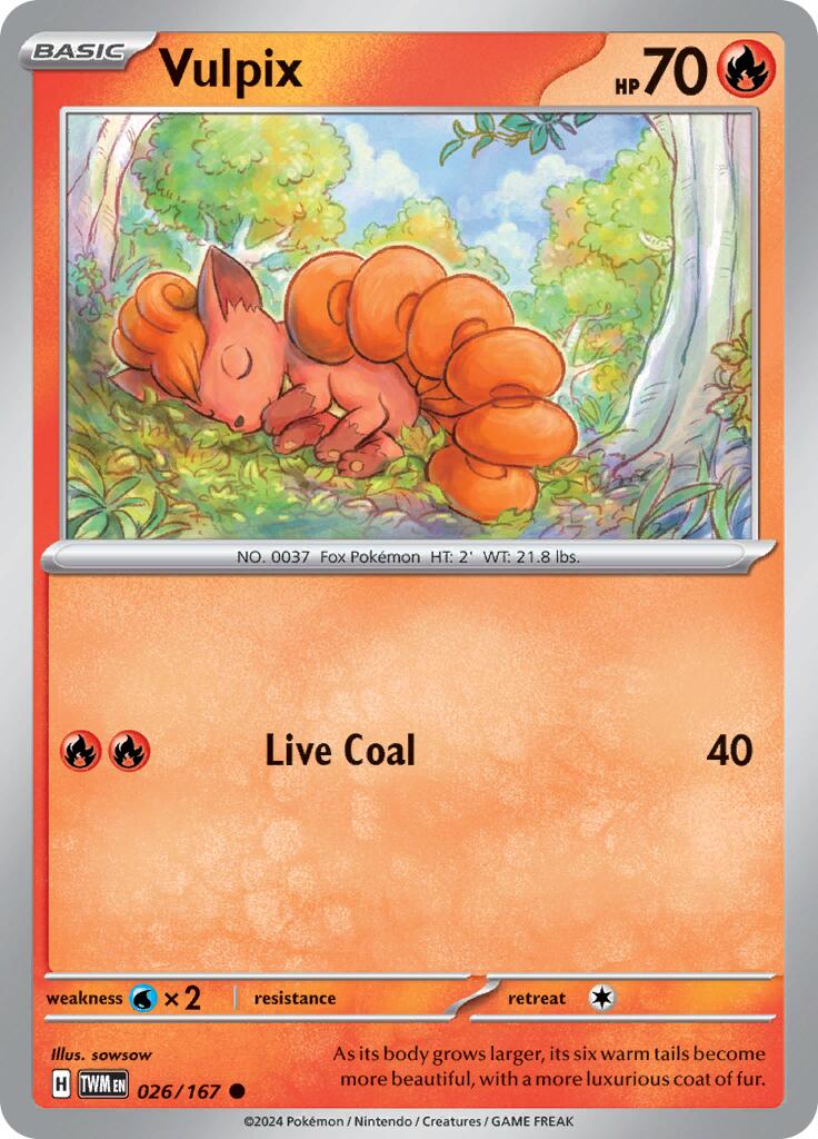 Vulpix (026/167) [Scarlet & Violet: Twilight Masquerade] | The Gaming-Verse