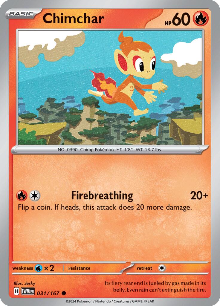 Chimchar (031/167) [Scarlet & Violet: Twilight Masquerade] | The Gaming-Verse