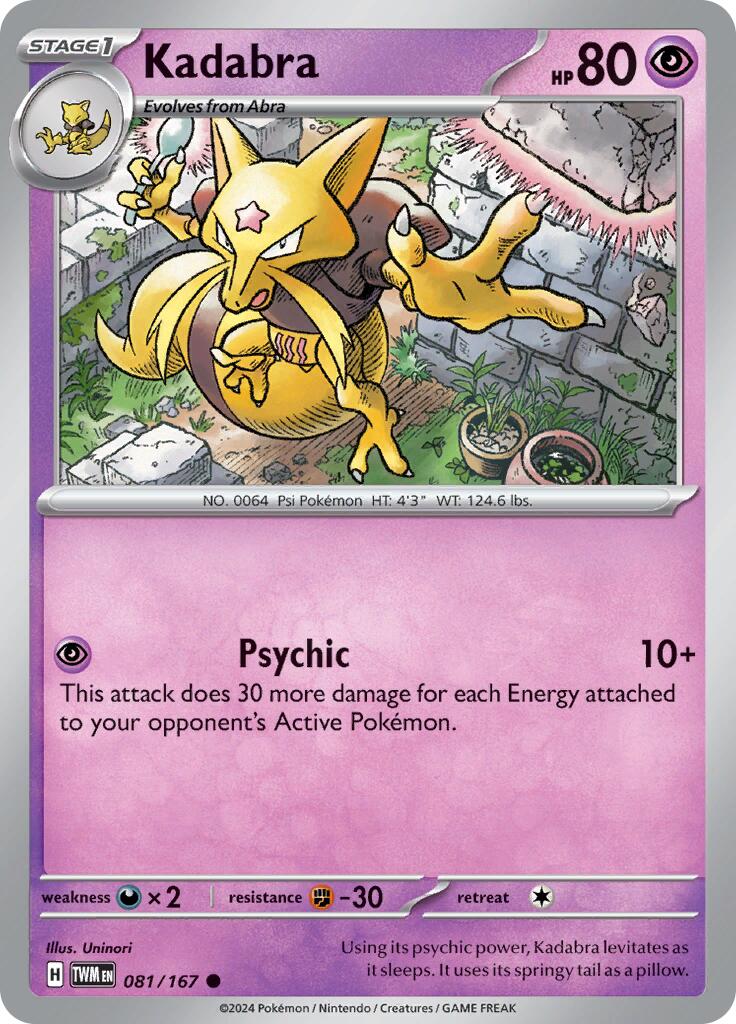 Kadabra (081/167) [Scarlet & Violet: Twilight Masquerade] | The Gaming-Verse