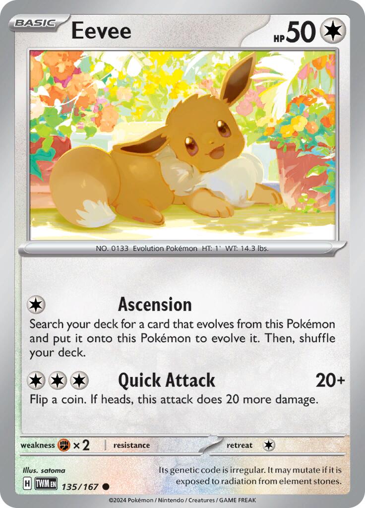 Eevee (135/167) [Scarlet & Violet: Twilight Masquerade] | The Gaming-Verse