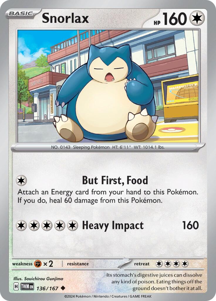 Snorlax (136/167) [Scarlet & Violet: Twilight Masquerade] | The Gaming-Verse