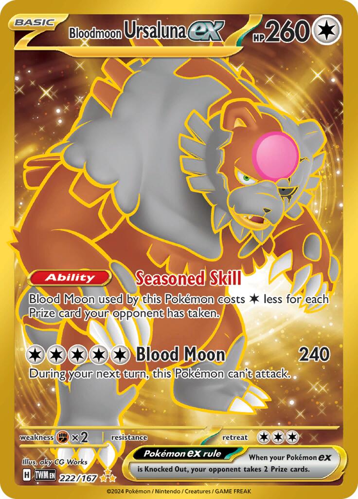 Bloodmoon Ursaluna ex (222/167) [Scarlet & Violet: Twilight Masquerade] | The Gaming-Verse