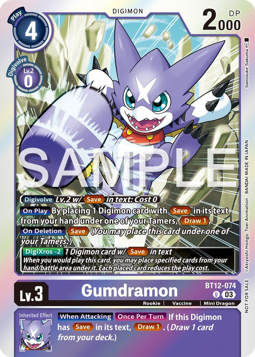 Gumdramon [BT12-074] (Official Tournament Vol.13 Winner Pack) [Across Time Promos] | The Gaming-Verse